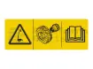 Sticker, kantelgevaar