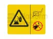 Pegatina, danger, electrical hazard