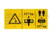 Autocollant, capacité max 227kg