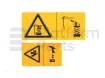 Sticker, electrocution, hand crushing