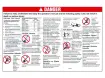 Pegatina, danger, general safety rules EN