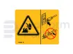 Pegatina, danger, electrical hazard