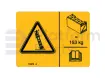 Sticker, kantelgevaar