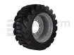 All terrain tire + rim, foamed, left