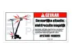 Autocollant, danger, electrical hazard, stay clear, Néerlandais