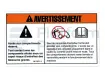Autocollant, warning, compart access, Français