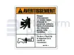 Autocollant, crushing hazard, Français