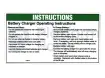 Aufkleber, battery charge instructions