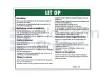 Decal, operating instructions, Dutch