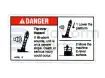 Decal, danger, tilt alarm