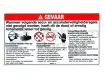 Autocollant, danger, battery safety, Néerlandais