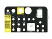 Sticker, bediening, control box, Spaans