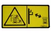 Autocollant, haute tension, nacelle à ciseaux