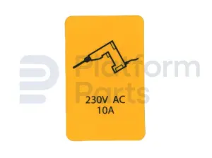 Autocollant, courant au plate-forme 230V