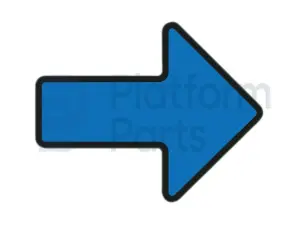 Pegatina, flecha azul