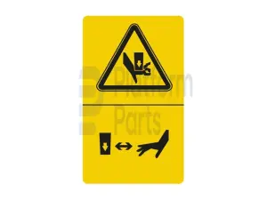 Autocollant, crushing hazard