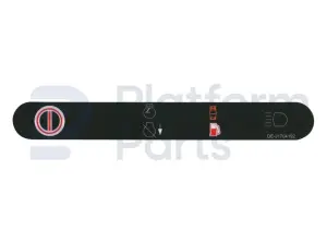 Decal, stop, control box