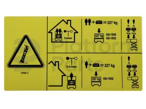 Sticker, max gewicht 227kg