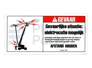 Pegatina, peligro, electrical hazard, st