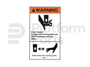 Autocollant, crushing hazard platform
