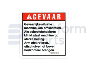 Autocollant, tilt alarm