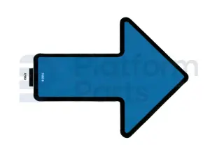 Autocollant, flèche bleue