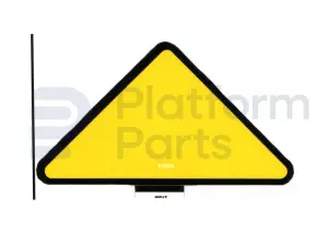 Autocollant, triangle jaune