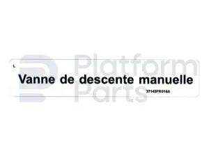 Pegatina, bajada de emergencia