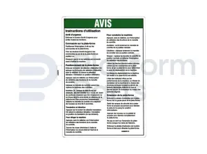 Autocollant, instructions emploi