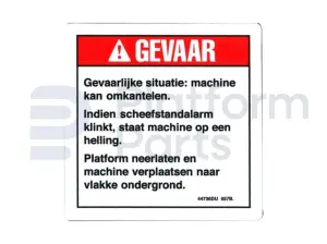 Autocollant, tilt alarm