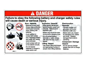 Autocollant, danger, sécurité