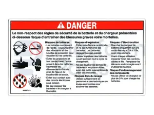 Autocollant, danger, sécurité