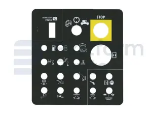 Pegatina, control debajo
