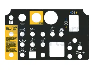 Pegatina, uso, caja de control
