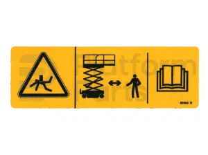 Autocollant, crushing hazard platform