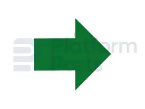 Autocollant, flèche vert