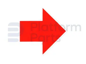 Autocollant, flèche rouge