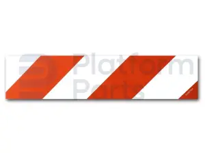 Pegatina con rayas blancas y rojas