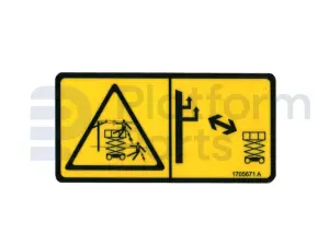 Decal, high voltage, scissor lift