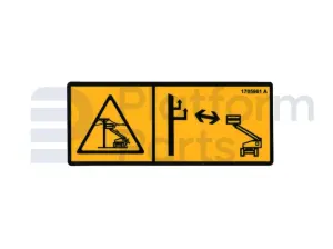 Decal, high voltage, boom lift