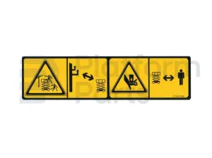 Decal, high voltage-crushing hard, scissor lift