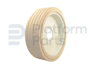 Non-marking wheel ('front'