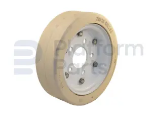 Non-marking wheel, white ('front, no pattern'
