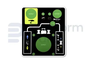 Decal, control, Overlay TM12 control box