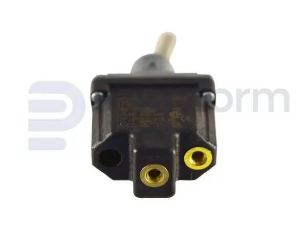 Toggle switch, (ON)-OFF, SPDT