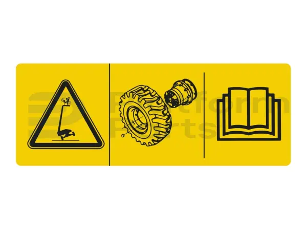 Sticker, kantelgevaar