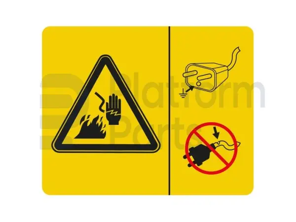 Pegatina, danger, electrical hazard