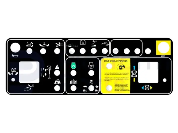 Sticker, bediening, control box