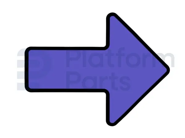 Pegatina, flecha azul