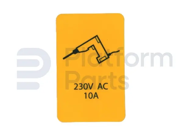 Autocollant, courant au plate-forme 230V